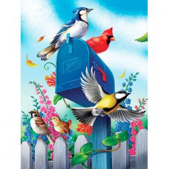 Cadeau Printemps – Broderie Artisanat Oiseaux 20X30CM