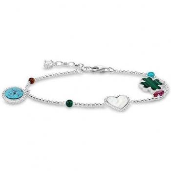 Riviera Colours Glam & Soul: Thomas Sabo Damenarmband aus 925 Sterling Silber, 16–19 cm