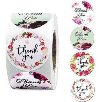 500Pcs Handmade Love Thank You Stickers for Birthdays