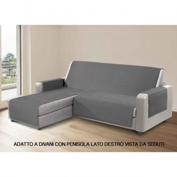 Copridivano Sphere 280 cm Antracite (Lato Destro) con Penisola