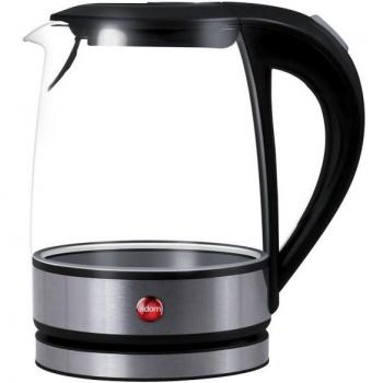 Tetera de vidrio negro Eldom C410 Litea 1,2 L – 1500 W