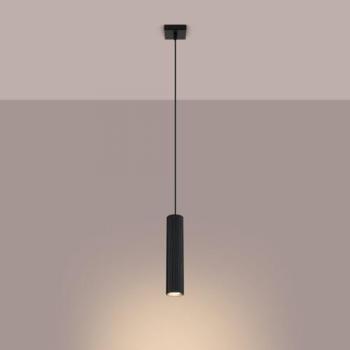 Black Carbon Pendant from Sollux Lighting – 6 cm Aluminum Frame