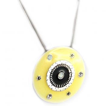Collier Créateur Mimosas en Ivoire Noir