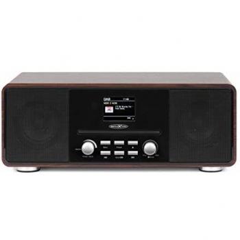 Digitalradio holzoptik mit CD-Player, Radiowecker, UKW, Bluetooth
