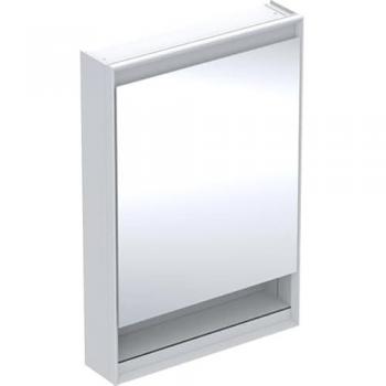Geberit One miroir armoire 60x90cm, niche intégrée, porte gauche, aluminium anodisé