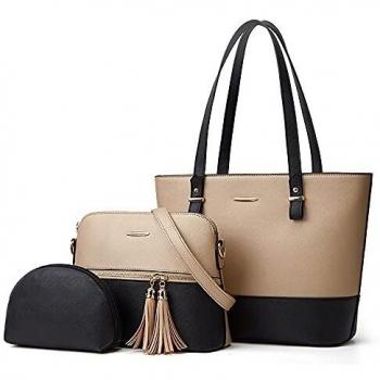 Bolso de mano dorado MOSSCATE, set de 3 bolsos para mujer
