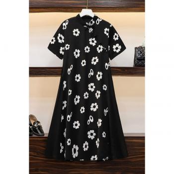 Vintage Marguerite Noire – Robe Courte