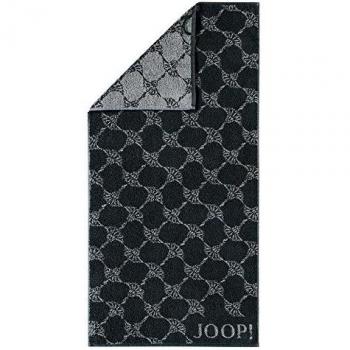 Serviette de bain JOOP! 1611, motif bleuets, Noir, 80 x 150 cm