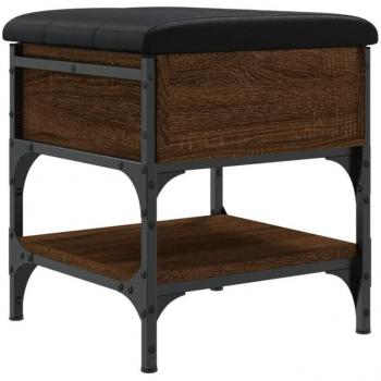 Banc tabouret avec coussin noir pour rangement de chaussures