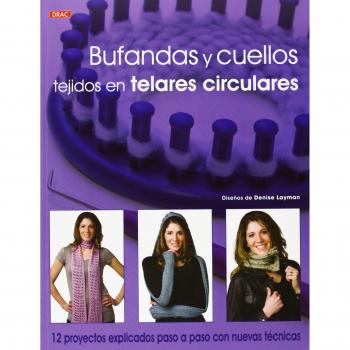 Bufandas y cuellos tejidos con telares circulares.