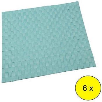 Lote de manteles individuales turquesa 30x45 cm (6 unidades)