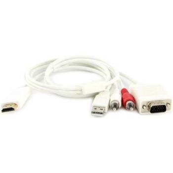 Techly Adattatore HDMI a VGA con audio R/L e USB