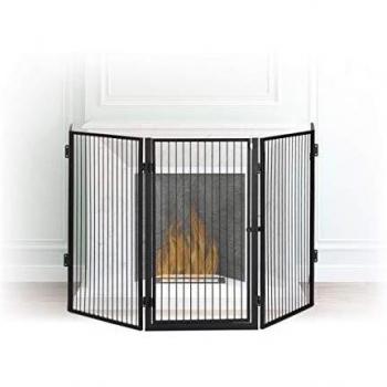 Sécurité cheminée enfants Relaxdays – barre en acier, 5 unités, noir