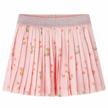 Falda Plisada Infantil Naranja Claro