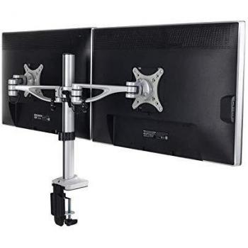 AluFlex M13 Full Motion Dual‑Arm Stand for 10″–27″ Monitors