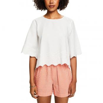 Blusa de Manga Corta Esprit con Bordados
