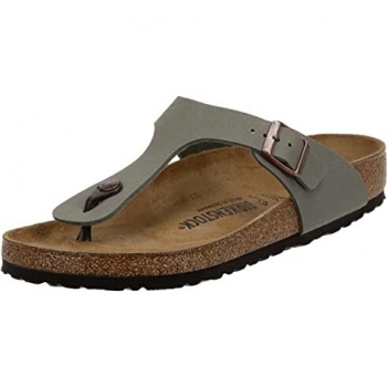 Birkenstock Gizeh 37 Gris Birko-Flor Nubuk Normal Stone