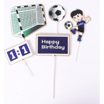 Kids Soccer Game Cake Topping