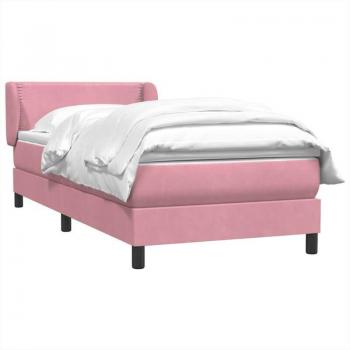 VidaXL Boxspringbett Rosa 90 × 210 cm + Samtmatratze
