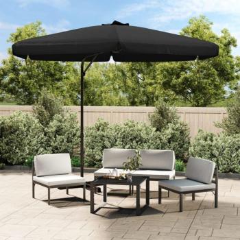 Ombrellone di lusso Casadino 300 cm, nero, palo acciaio