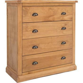 Lucca 4 Drawer Chest with Brass Cup Handles