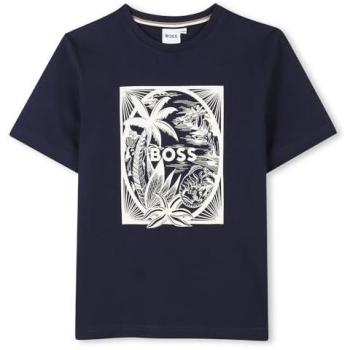 BOSS Kidswear Camiseta Niños Negro Casual Algodón