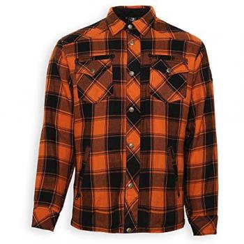 Camicia Moto Bores Lumberjack Premium 3XL Nero Arancione
