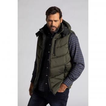 JP1880 Plus Size Men's Green Padded Vest, DownTouch, XXL, Polyester