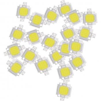 20PCS 10W Pure White LED Bulbs 1100LM SMD Chip DC 9-12V