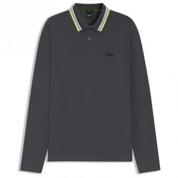 Boss Polo Groen Langmouw Plisy 10266738 01 50536609/029
