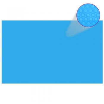 Rechteckige PE Poolabdeckung 800x500 cm in Blau