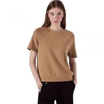 Damen‑Silk‑T-Shirt mit Raffung – Street One Studio Braun