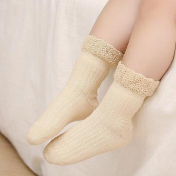 Chaussettes d'automne bébé fille 3-12 ans, 5 paires, double aiguille
