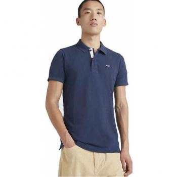 Tommy Jeans Polo Slim Placket para hombre, color navy
