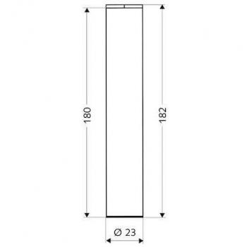 Cache Robinet d'Équerre 180 mm Chromé