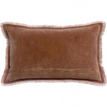 Coussin Uni Fara Bois de Rose – 30 × 50 cm