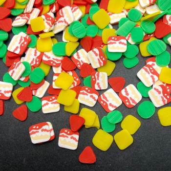 Varkensvlees Buik Slice met Groen Peper – Polymeer Klei Sprinkles voor Hars Shaker & Sieraden