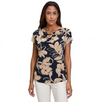 Betty Barclay Damen T-Shirt Dunkelblau/Beige