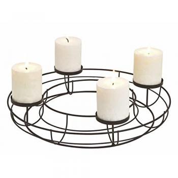 Adventskranz aus Metall schwarz