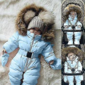 Jumpsuit abrigado para bebé niño/a azul cielo 90