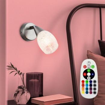 Moderne Wandlampe aus Glas mit Fernbedienung und RGB-Funktion