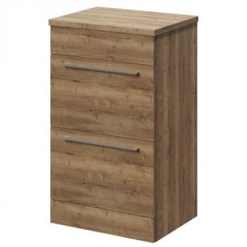Napoli 500mm Vanity Unit with 2 Drawers in Tobacco Oak