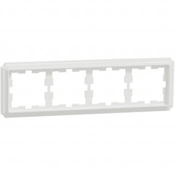 Placca 4-gang bianca Schneider Electric MEG4040-4735