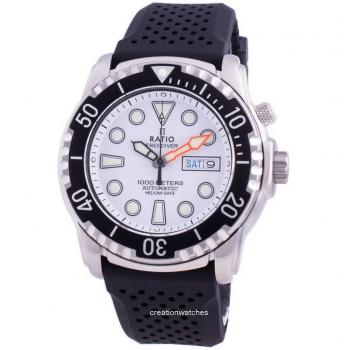 Orologio professionale da immersione Ratio FreeDiver Helium-Safe 1000M Zaffiro Automatico 1068HA90-34VA-WHT