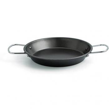 QUID SENIA Paellero 4 Raciones 30CM Negro Metalizado Asas/Mango Acero