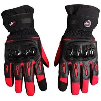 Gants de moto Aikrituire étanches et imperméables pour l'hiver avec résistance écran tactile (Rouge, XXL)