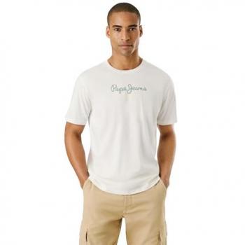 Pepe Jeans T‑shirt Eggo blanc S manches courtes coton