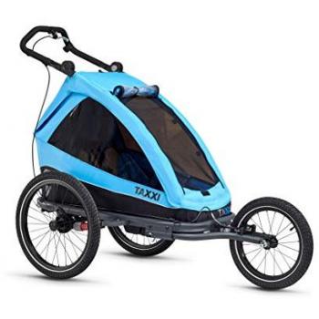 TaXXi Fahrradkinderanhänger Elite one Blue Kinderanhänger, Anhänger, Buggy und Jogger in einem Modell
