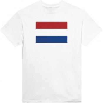 T‑shirt Pixelforma Drapeau Pays-Bas 100% Cotone Maniche Corti Col Classico