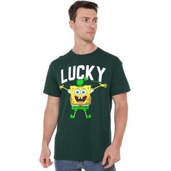 Hunter Green St. Patrick's Day Lucky Bob SpongeBob Tee – 2XL